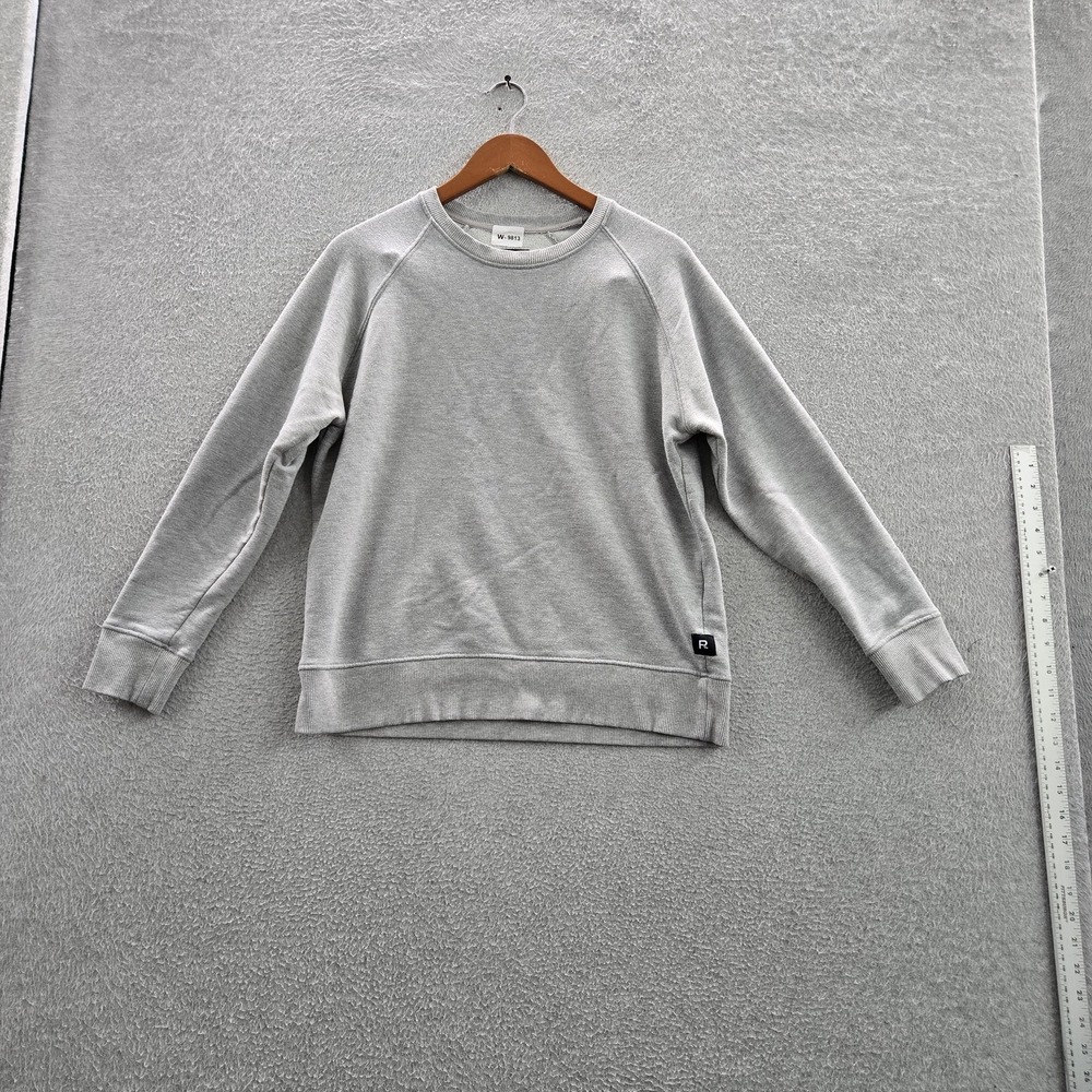 Richer Poorer Men Sweatshirt SMALL Gray Logo Long Sleeve Crew Neck Pullover